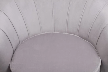 Низкое кресло ракушка Pearl Grey