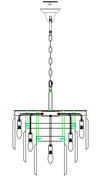 Люстра Odeon 3 Rings Chrome